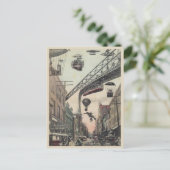  Futuristische Stadsstraatvliegers Briefkaart (Staand voorkant)