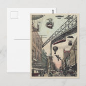 Futuristische Stadsstraatvliegers Briefkaart (Voorkant / Achterkant)