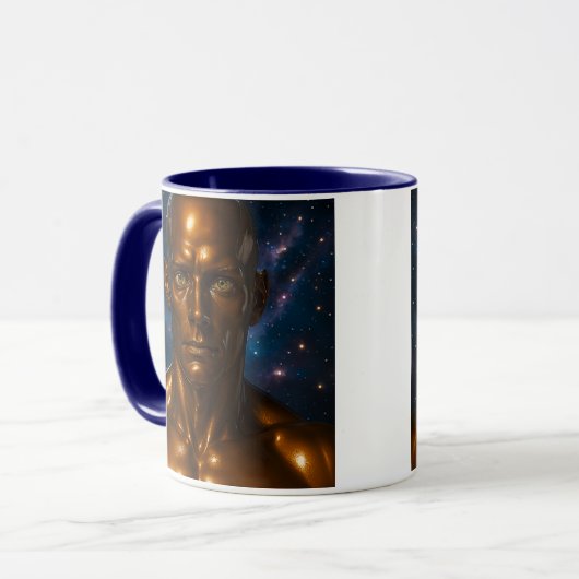 futuristische sterrenoïde mok (Voorkant links)