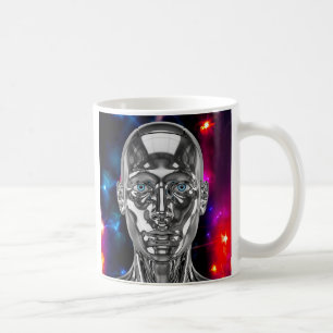 futuristische sterrenrobot koffiemok