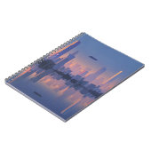 Futuristische Sunset Cityscape Notitieboek (Linkerzijde)