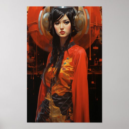 Futuristische Syd Mead en Chris Foss geïnspireerd  Poster (Voorkant)