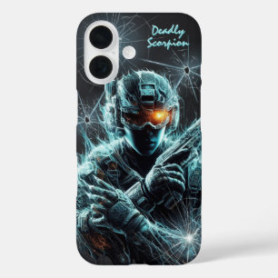 Futuristische Tactical Soldier Gamer iPhone 16 Hoesje