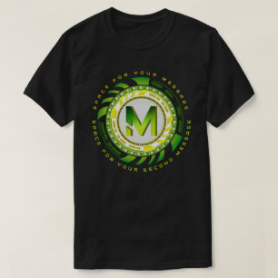 Futuristische Tech Letter M Typografie Aangepaste T-shirt