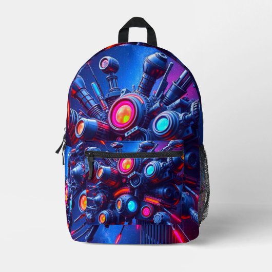 Futuristische Tech Orb Rugzak | Sci-Fi-stijl (Voorkant)