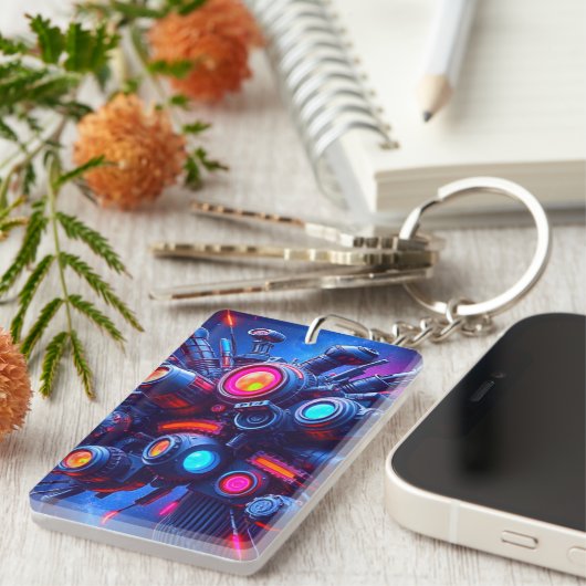 Futuristische Tech Orb Sleutelhanger | Accessoire (Voorkant Rechts)