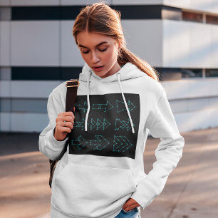 Futuristische Tech Pijl Circuit Ontwerp Hoodie