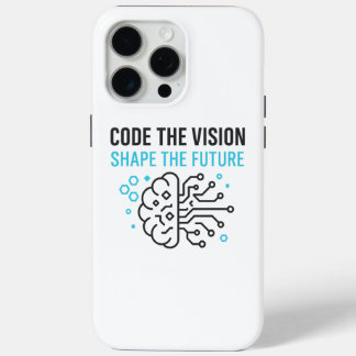 Futuristische Tech Visionary: Abstracte Binaire Co iPhone 15 Pro Max Hoesje