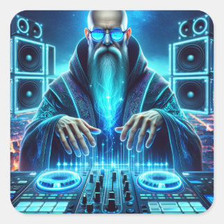 Futuristische Techno Wizard Sticker