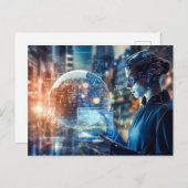 Futuristische technologie briefkaart (Voorkant / Achterkant)