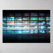 Futuristische technologie met Abstracte technologi Poster (Voorkant)