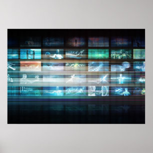 Futuristische technologie met Abstracte technologi Poster
