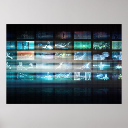 Futuristische technologie met Abstracte technologi Poster (Voorkant)