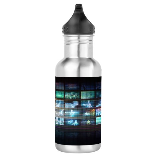 Futuristische technologie met Abstracte technologi Waterfles (Rechts)