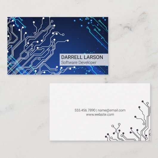 futuristische technologie | Modern Visitekaartje (Voorkant / Achterkant)