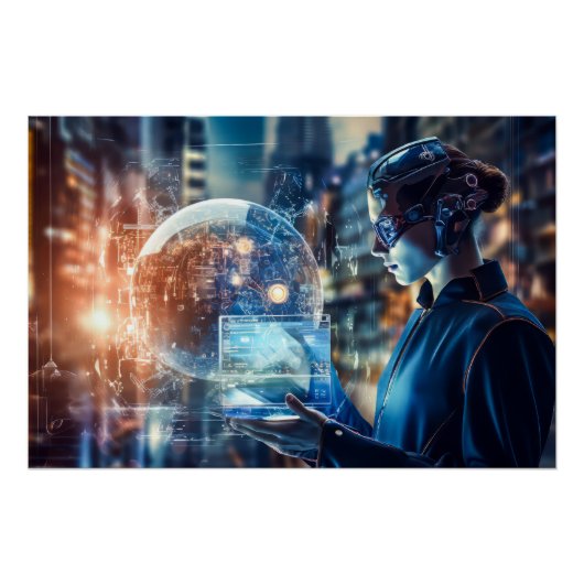 Futuristische technologie perfect poster (Voorkant)
