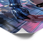 Futuristische tienerstrijder perfect poster (Hoek)