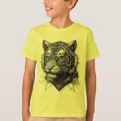 futuristische tijger t-shirt (Voorkant)
