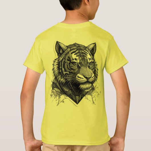 futuristische tijger t-shirt (Achterkant)