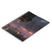 Futuristische torens zwevend boven de haven notitieboek (Linkerzijde)