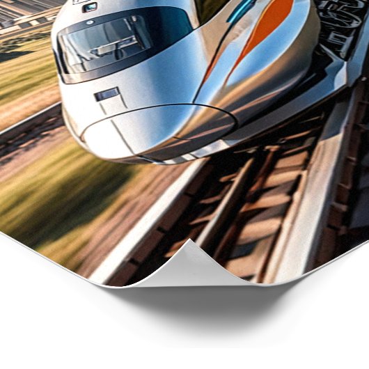 futuristische trein poster (Hoek)
