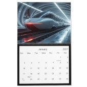 futuristische treinen kalender (Jan 2027)