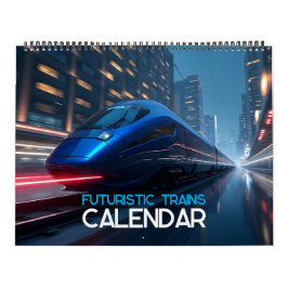 futuristische treinen kalender