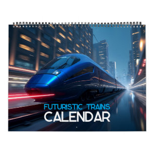 futuristische treinen kalender