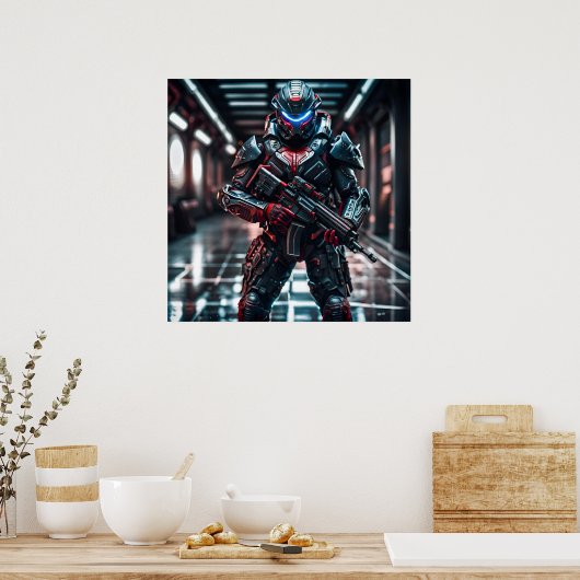 Futuristische Trooper Poster (Keuken)