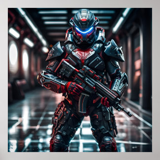 Futuristische Trooper Poster