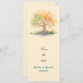 futuristische uitnodiging voor een bomenvoetstuk (Voorkant / Achterkant)