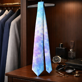 Futuristische Vaporwave Pastel Kleuren Galaxy Rast Stropdas