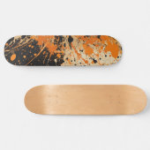 Futuristische verf spatten, panter zwart, look, au persoonlijk skateboard (Horizontaal)