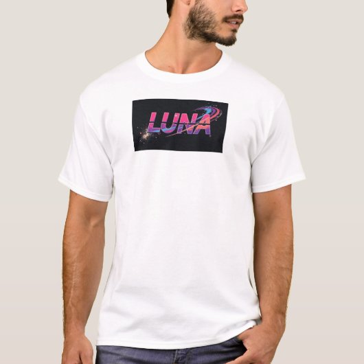 Futuristische vibe van LUNA T-shirt (Voorkant)