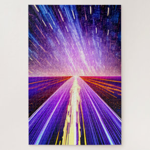 Futuristische Vibrant Galactische Snelweg naar het Legpuzzel