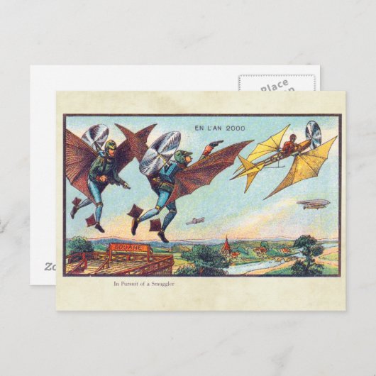  futuristische vliegmachines Kleurkunst Briefkaart (Voorkant / Achterkant)