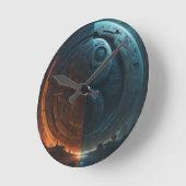 Futuristische wandklok Yin Yang (Hoek)