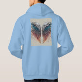 Futuristische Wing Tattoo Hoodie (Achterkant)