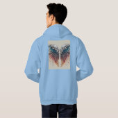 Futuristische Wing Tattoo Hoodie (Achterkant volledig)
