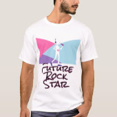 Futuristische zangeres performance art t-shirt (Voorkant)