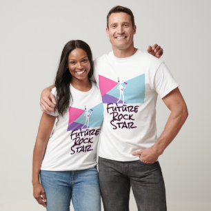 Futuristische zangeres performance art t-shirt
