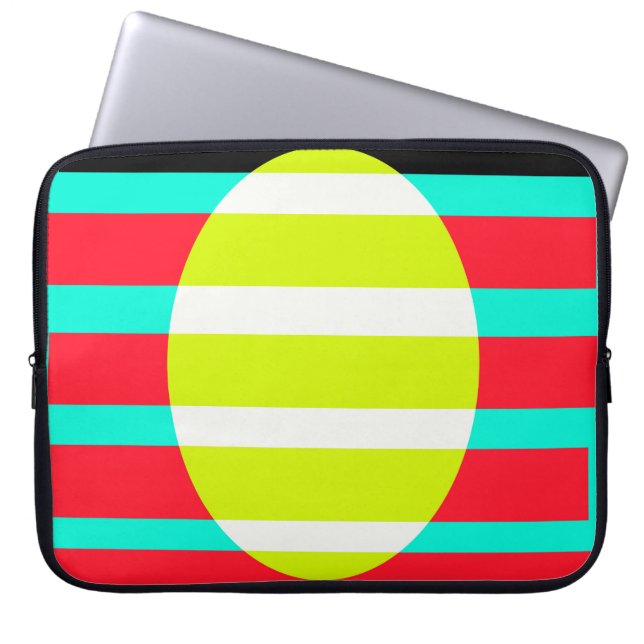 Futuristische zonsondergang laptop sleeve (Voorkant)