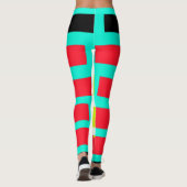 Futuristische zonsondergang leggings (Achterkant)