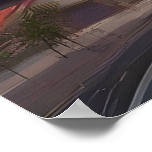 Futuristische zonsondergang: levendig technologisc poster (Hoek)