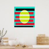 Futuristische zonsondergang poster (Keuken)