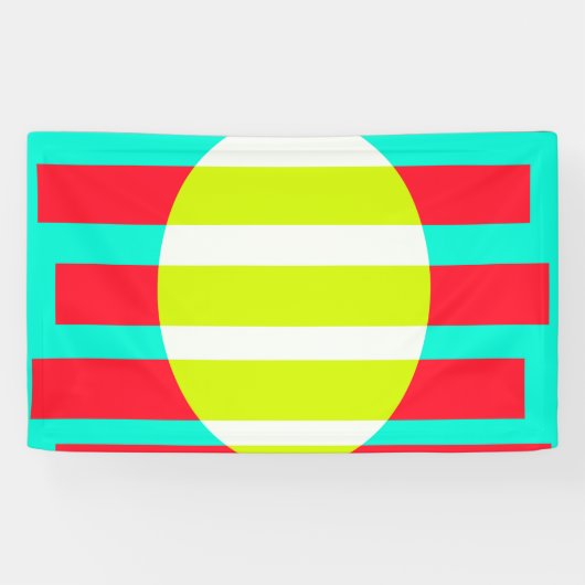 Futuristische zonsondergang spandoek (Horizontaal)
