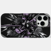 Futuristische zwarte bloementelefoonhoes Case-Mate iPhone case (Achterkant (horizontaal))