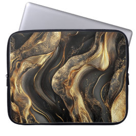 Futuristische zwarte kosmische laptoptas met Galax Laptop Sleeve