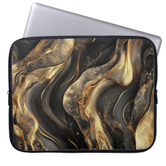 Futuristische zwarte kosmische laptoptas met Galax Laptop Sleeve