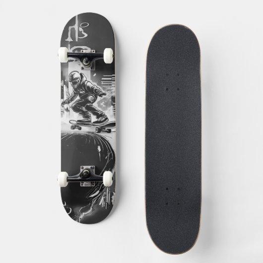 Futuristischer Flow - Der Rebellische Skateboarder Persoonlijk Skateboard (Voorkant)
